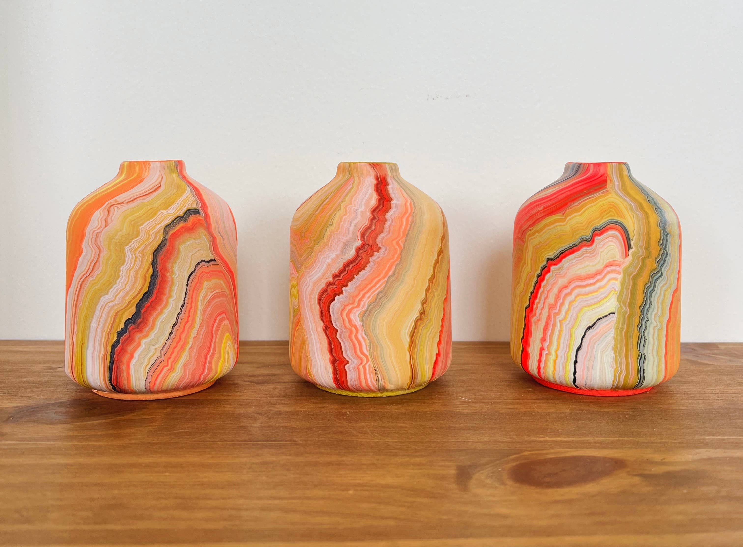 Hand Painted Marble Bud Vase