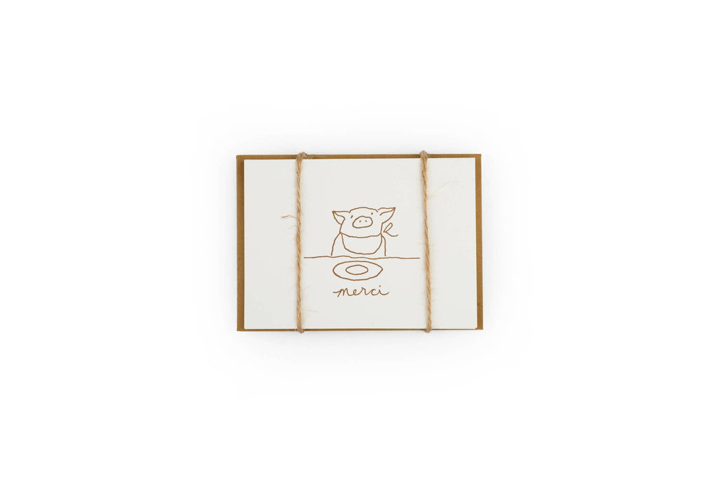 Merci pig notecard