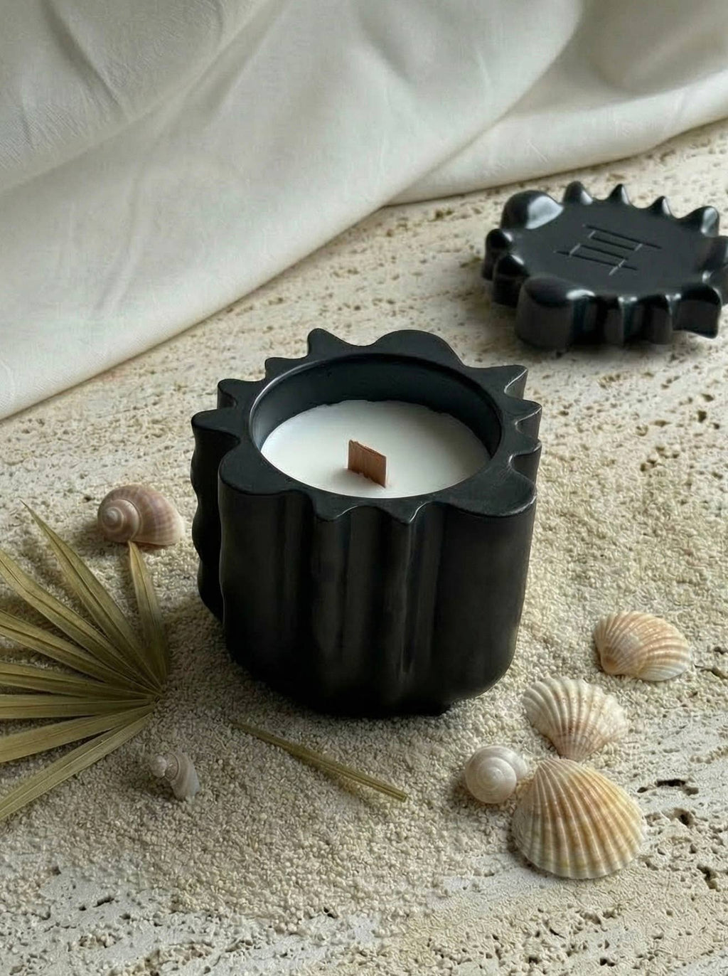 MARE no. 6 - coconut wax candle in hand cast concrete jar