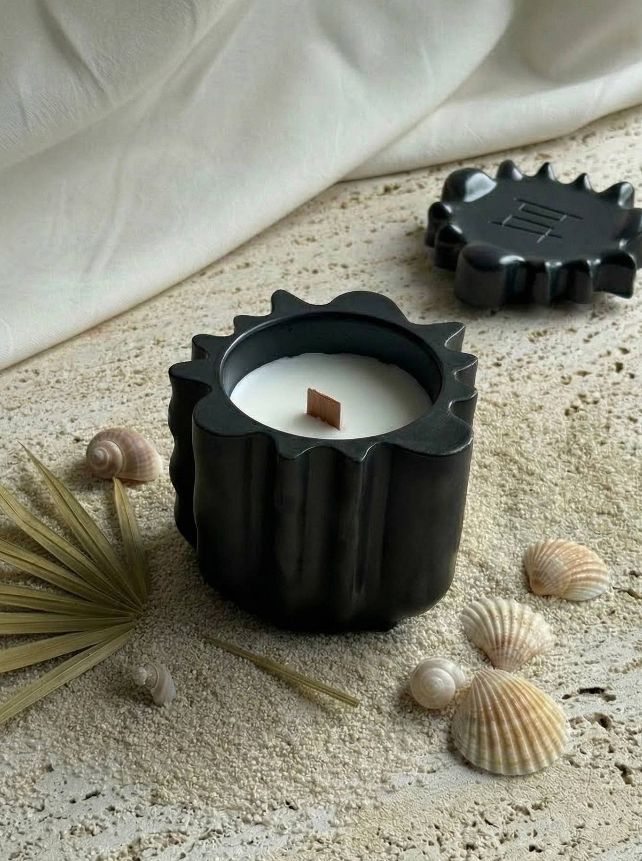 MARE no. 6 - coconut wax candle in hand cast concrete jar