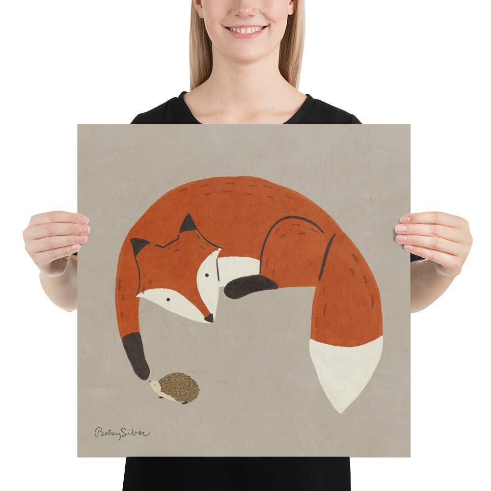 Fox and Hedgehog Art Print