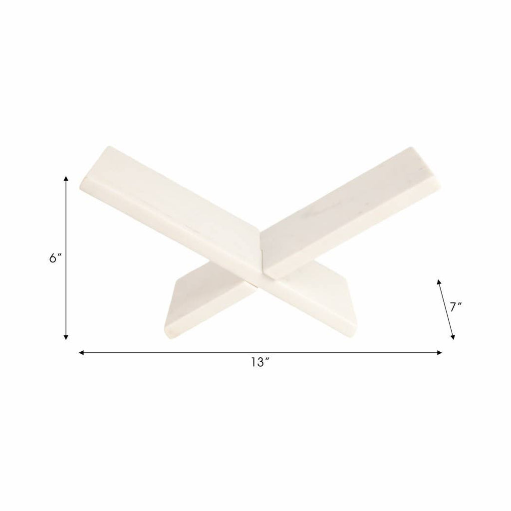 Bookstand - White Marble Decorative Sturdy And Chic, 14 in.