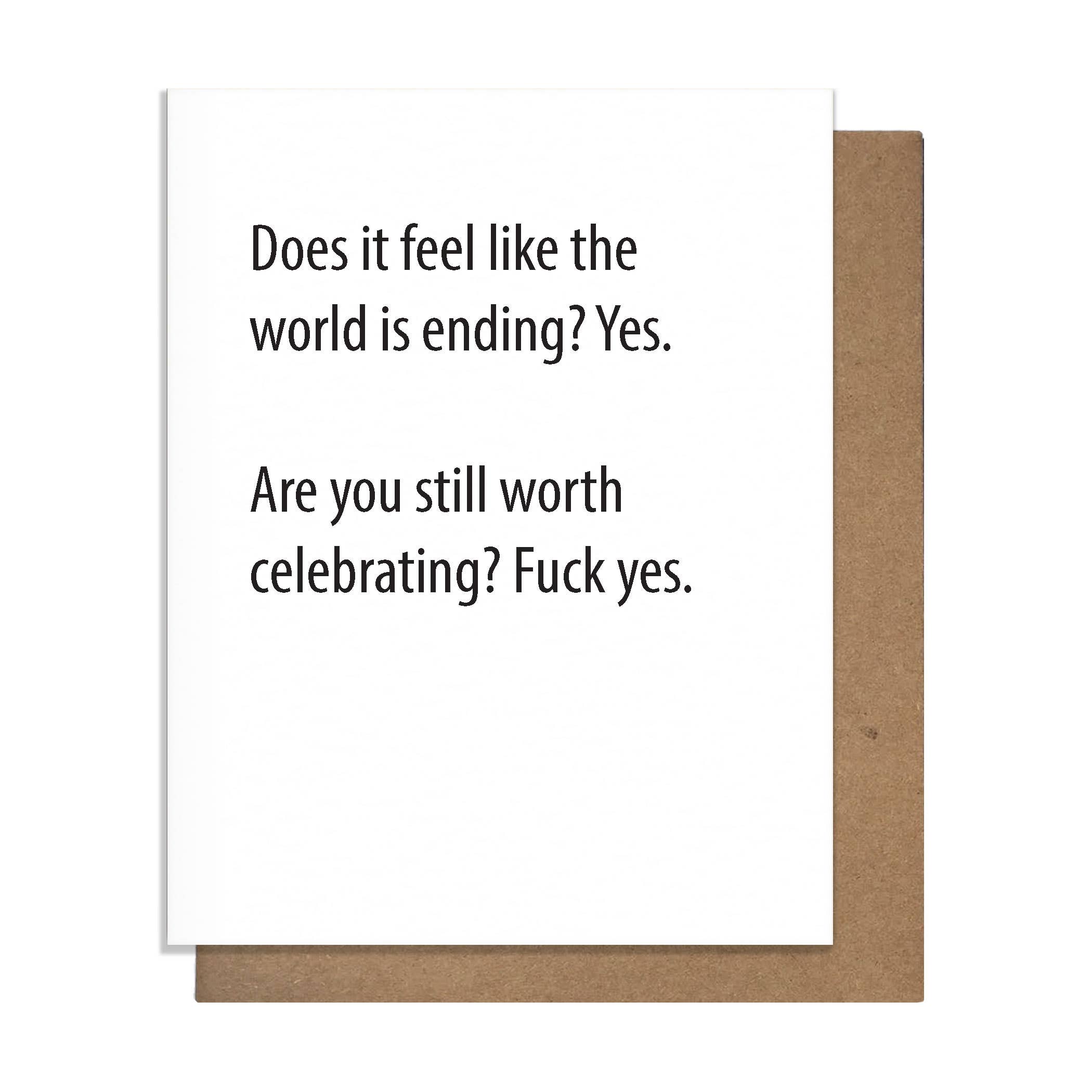 World Ending Funny Greeting Card - Birthday Humor