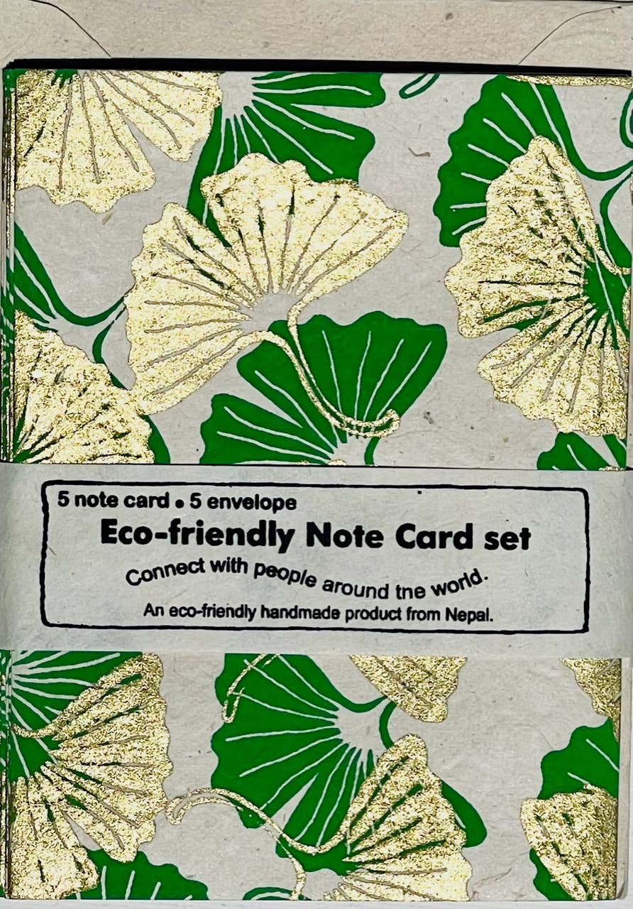 A2 Ginkgo, gold & green on crm