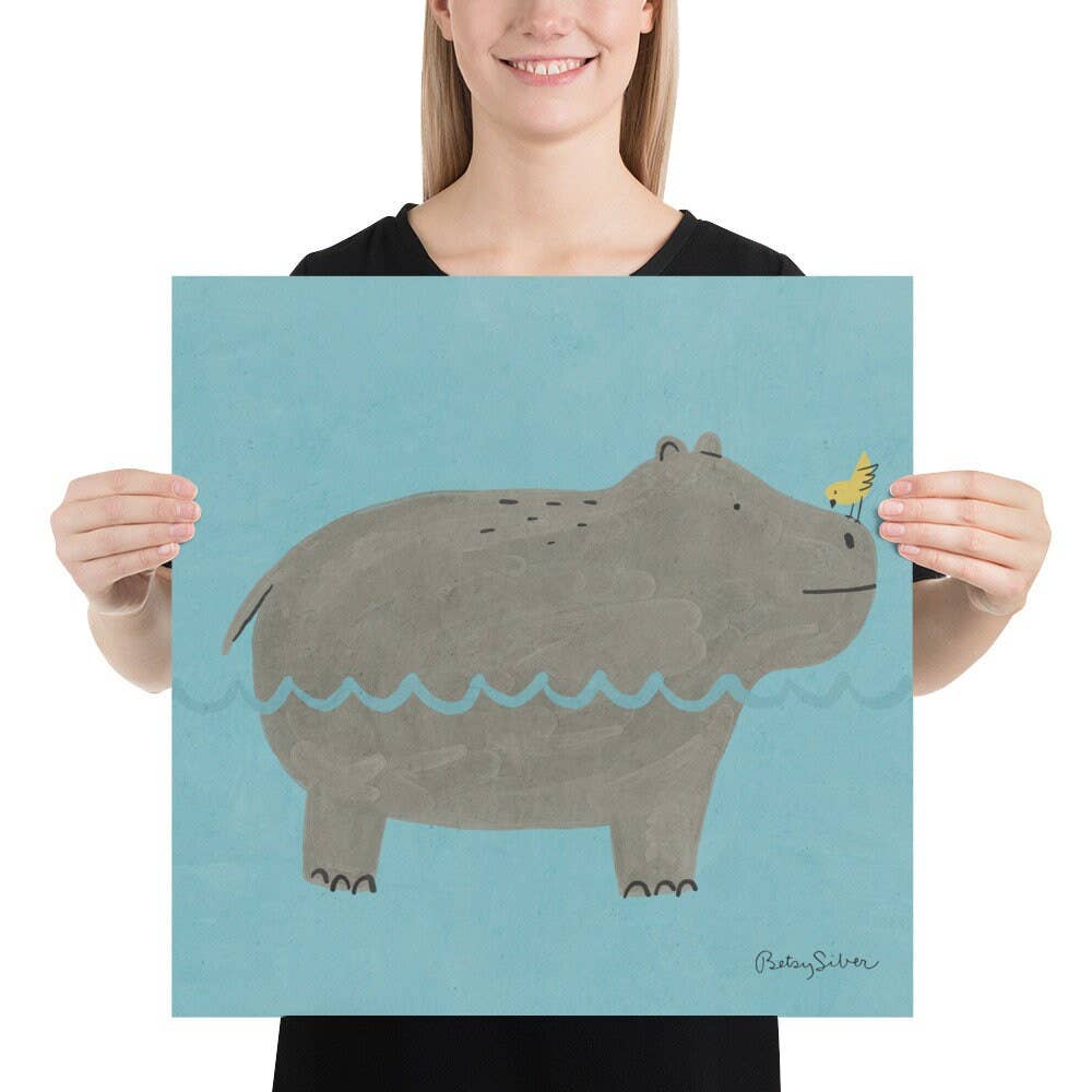 Hippo Art Print