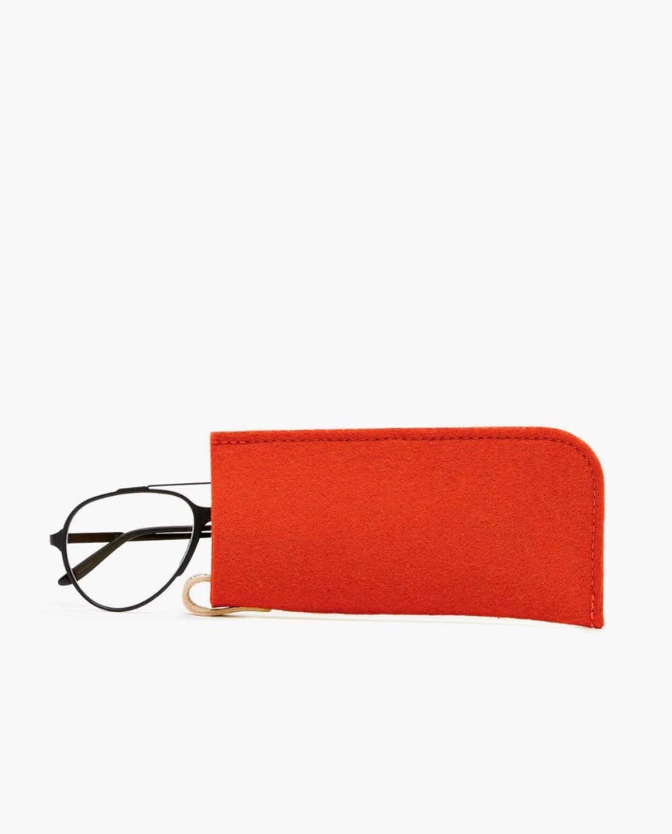 Classic Merino Wool Eyeglass Sleeve Orange