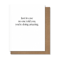 Doing Amazing - Sympathy Card