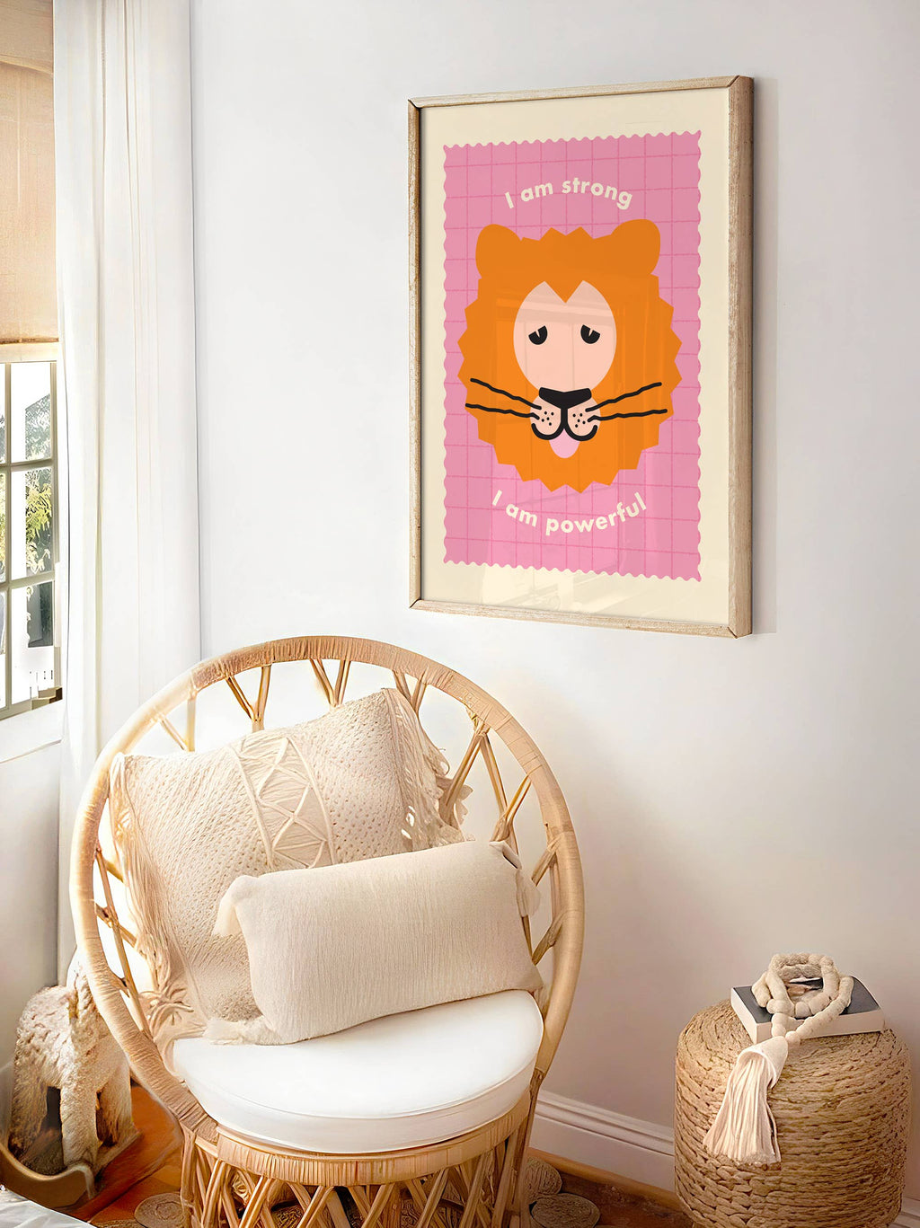 I Am Powerful Print -  Kids Affirmation Animal Art