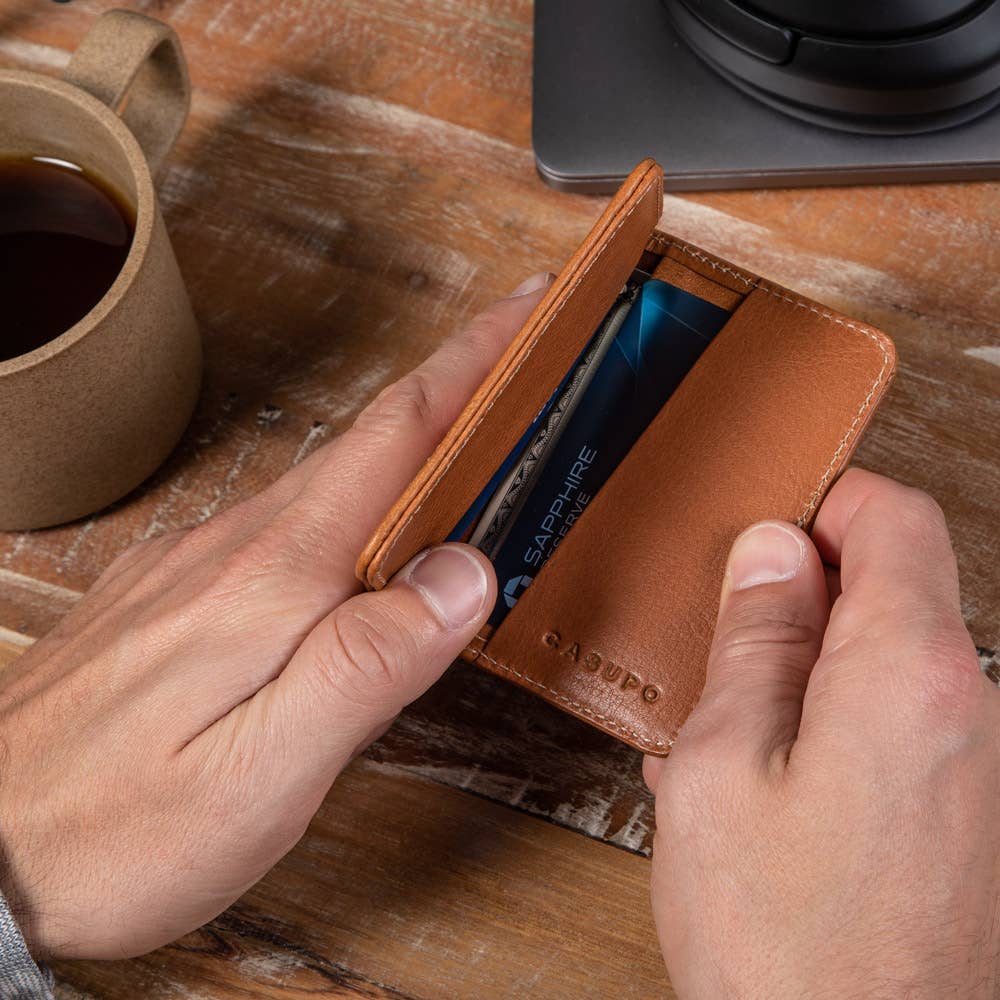 Gifts for dads - RFID Leather Wallets- Men's - Whiskey
