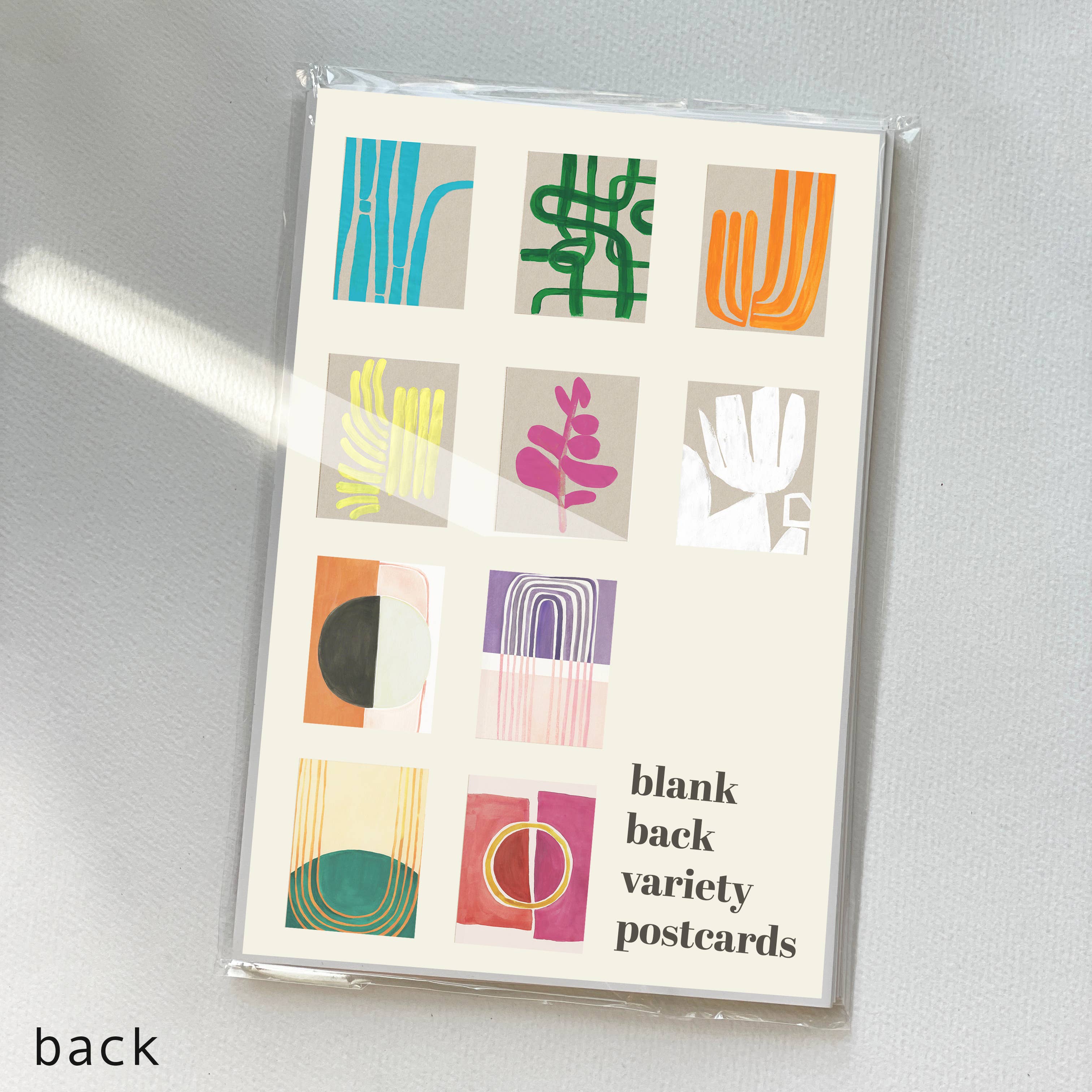 Pack of 10 Midcentury Modern Abstract Colorful Postcards MCM