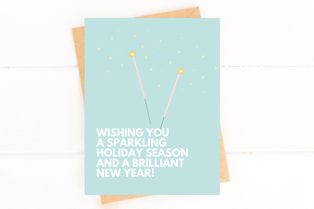 Cute New Year Card 2024 Holiday Season Card NYE Card