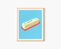Butter Art Print, Food Wall Art, Funny Food Art
