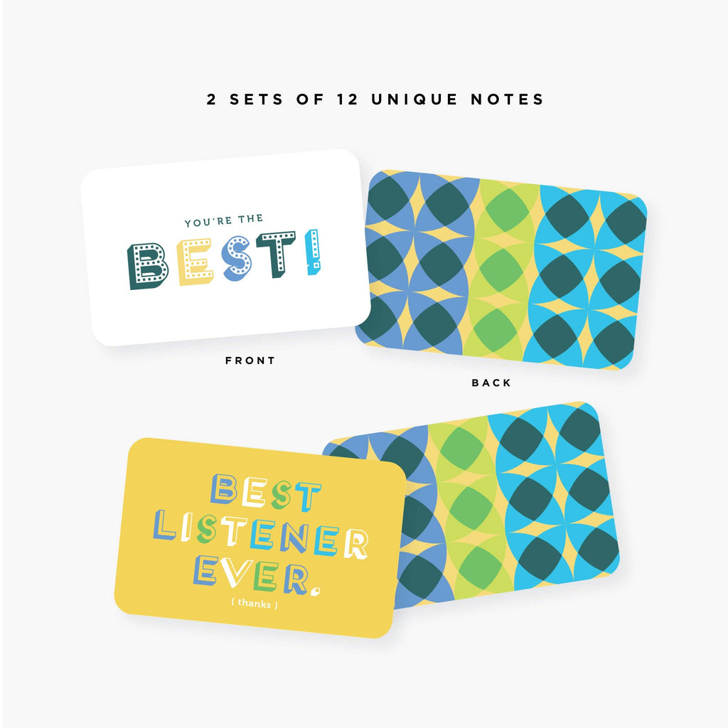 Lunchbox Hopes set of 24 notecards in metal tin