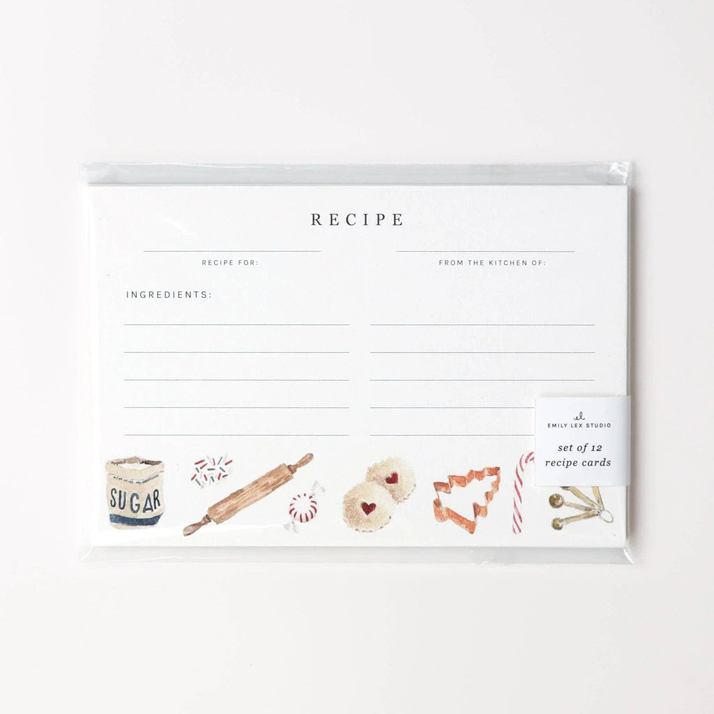 Christmas baking recipe cards