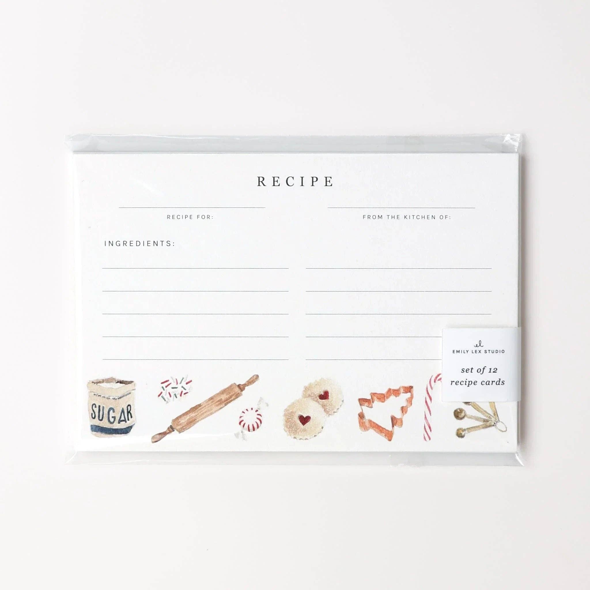 Christmas baking recipe cards