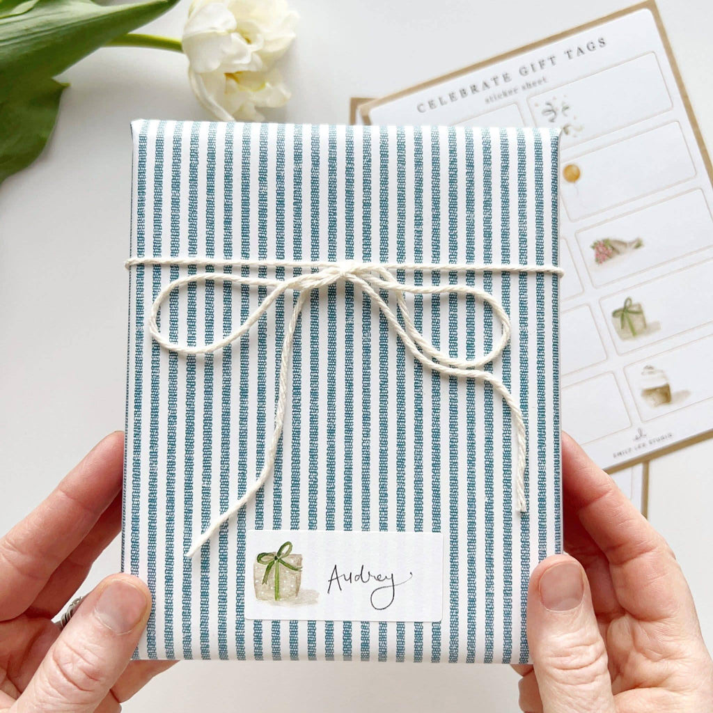 Celebrate gift tag label sticker sheets