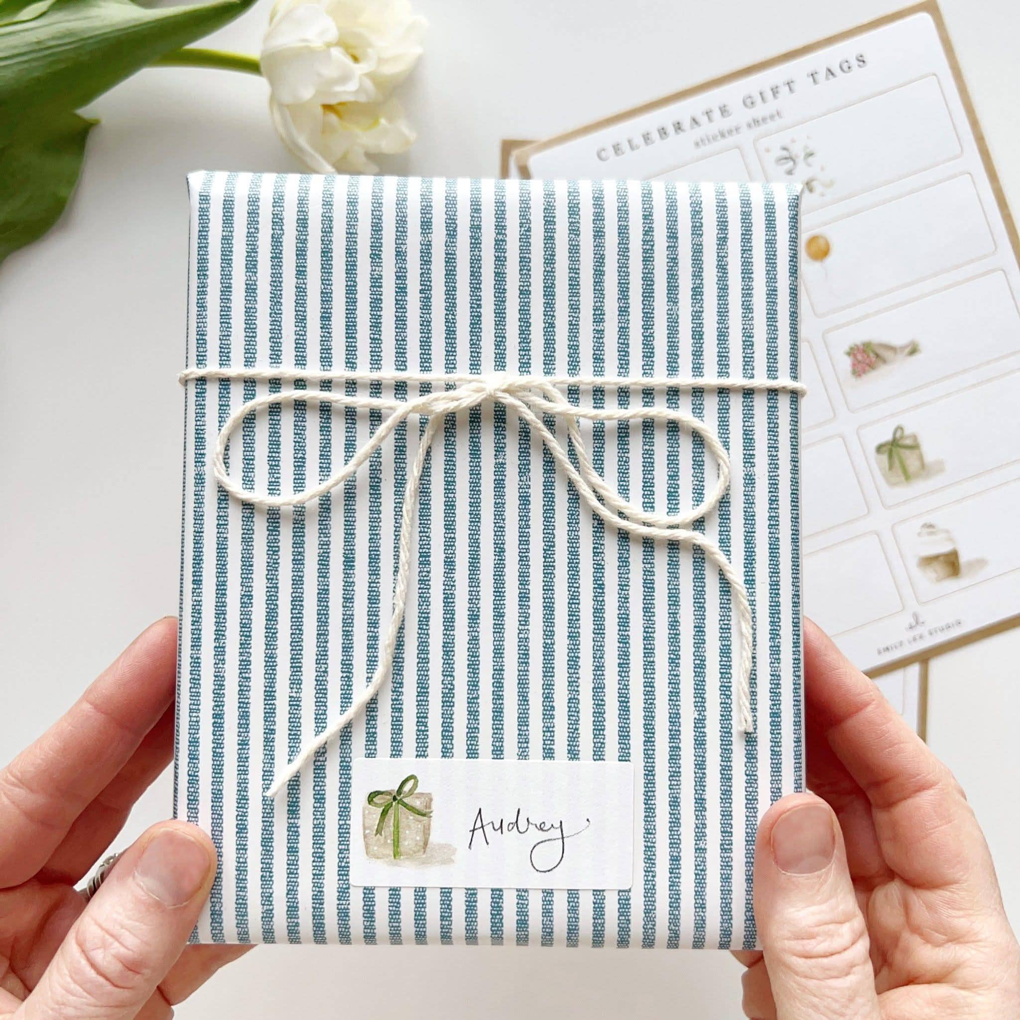 Celebrate gift tag label sticker sheets
