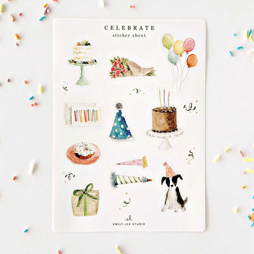 Celebrate sticker sheets