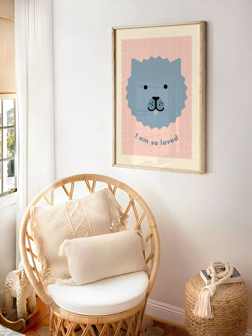 I Am So Loved Print - Cute Dog Affirmation Kids Print