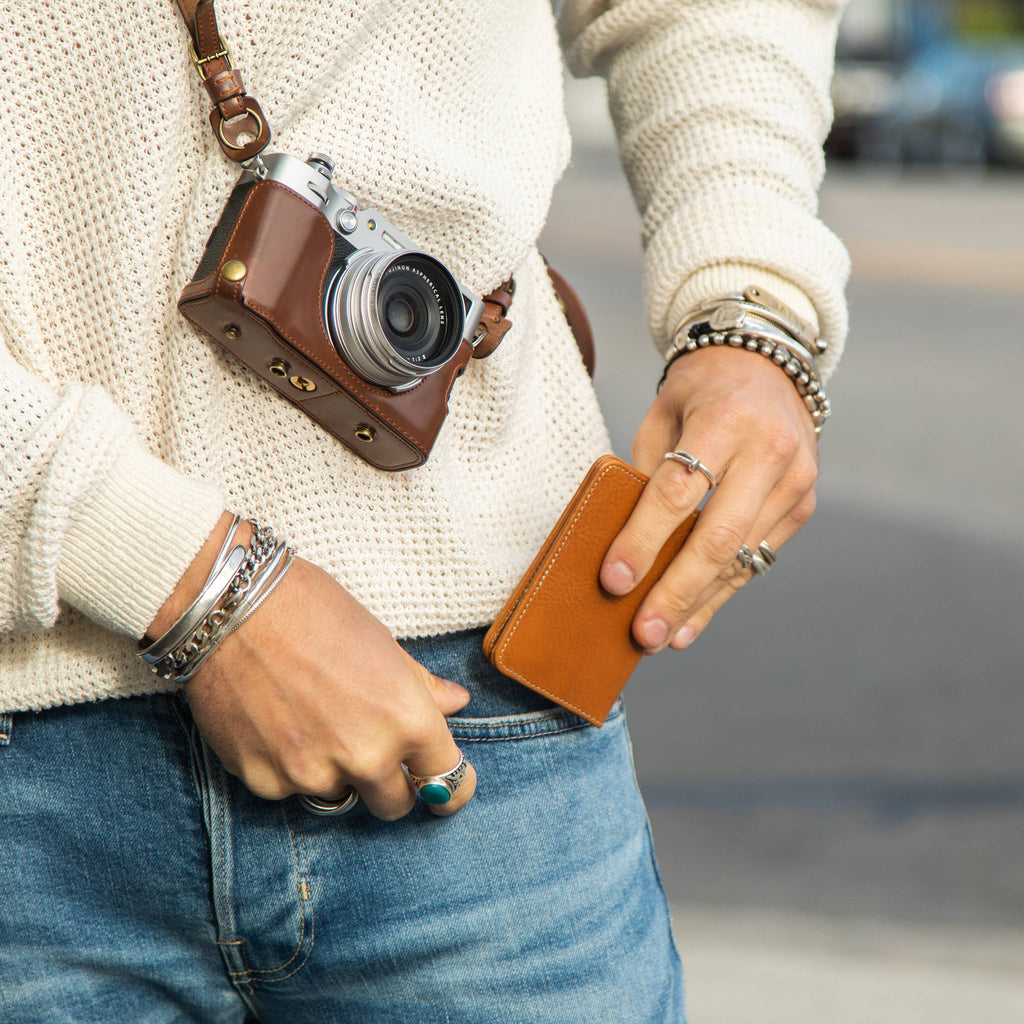 Gifts for dads - RFID Leather Wallets- Men's - Whiskey