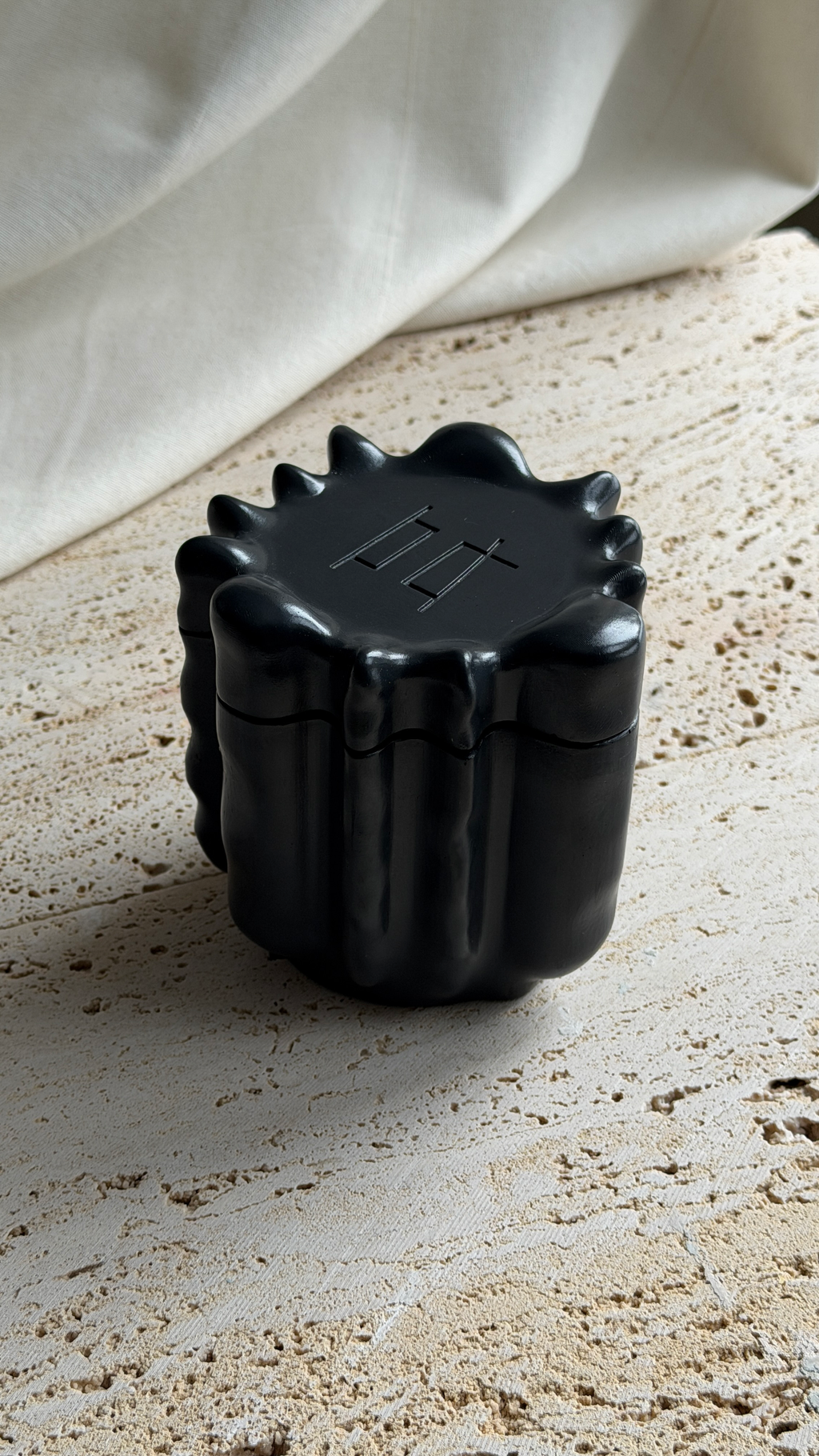 FICUS no. 2 - coconut wax candle in hand cast concrete jar