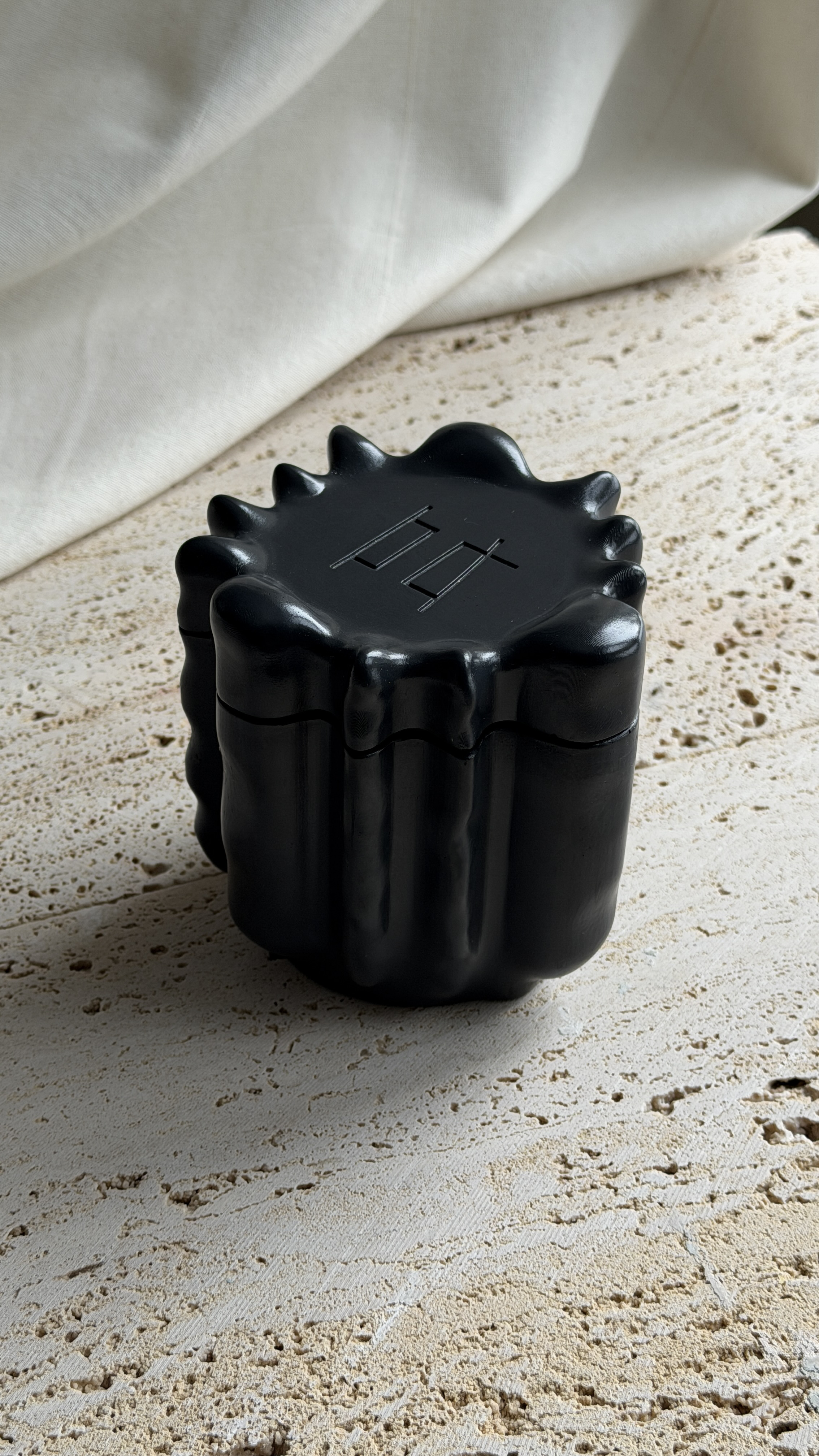 FICUS no. 2 - coconut wax candle in hand cast concrete jar