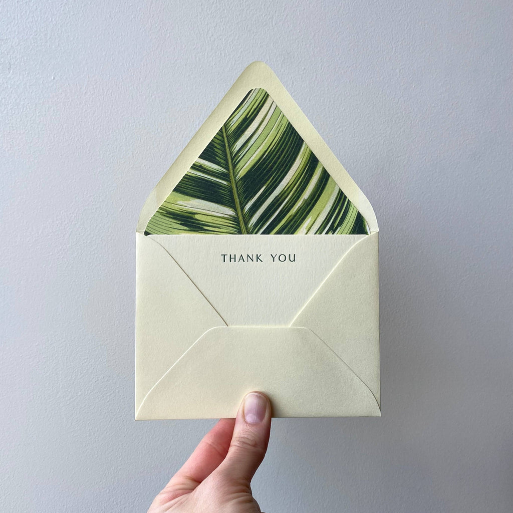Forest Leaf Thank You Letterpress Stationery Pack