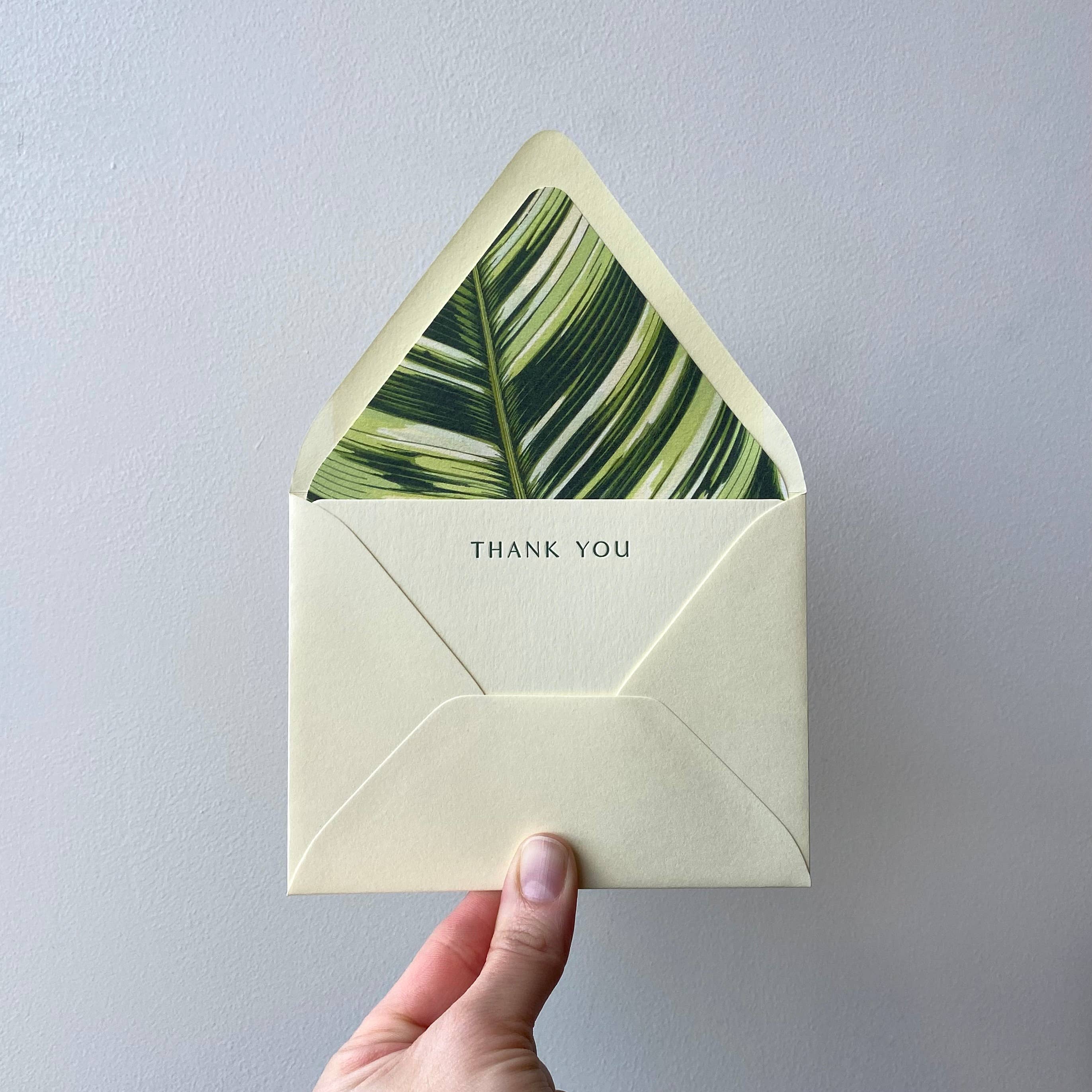 Forest Leaf Thank You Letterpress Stationery Pack