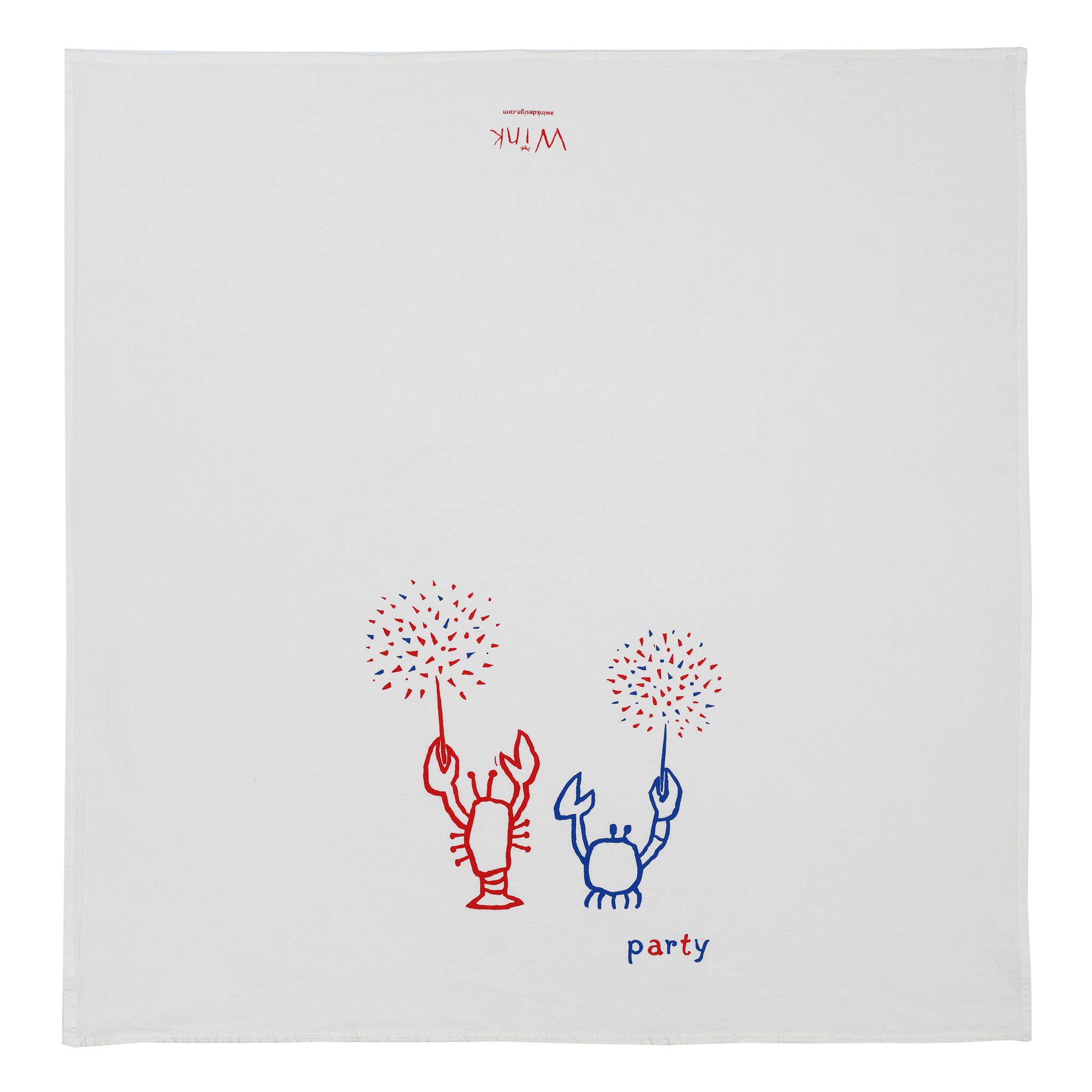 Crustacean party tea towel