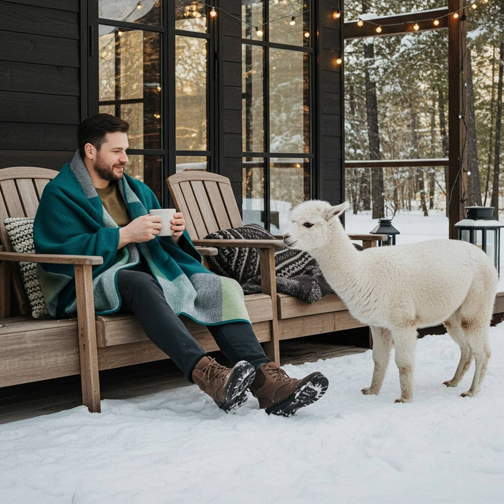 NEW! Alpaca Throw Blanket - Alpine