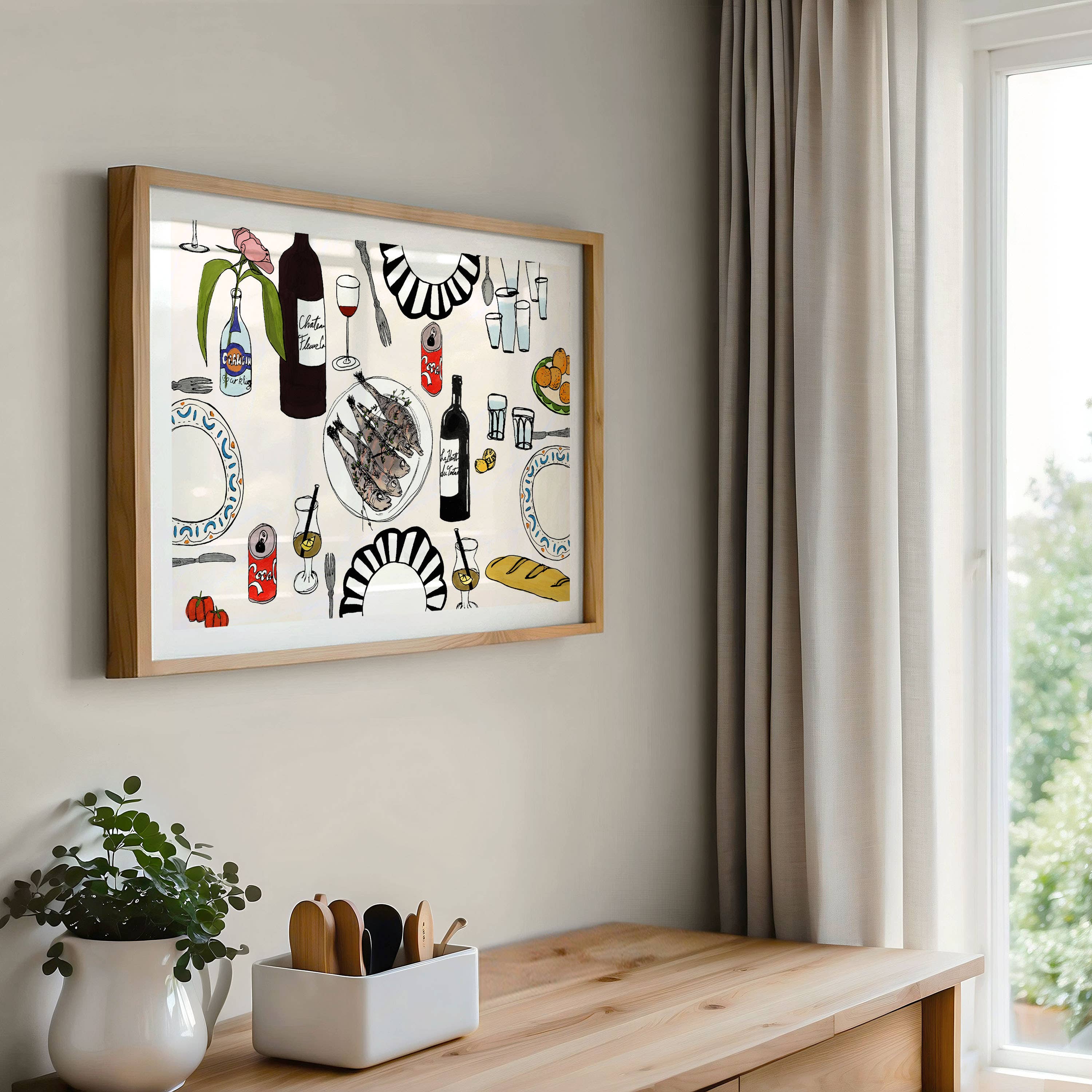 Coke and Smile Giclée Print: Dining Room Kitchen Wall Art