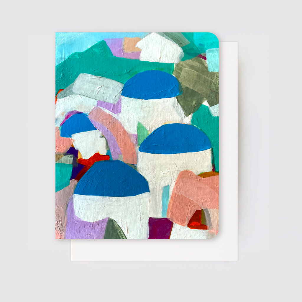 Travel-Inspired Abstract Art Card Set  – Paradise (Set of 5)