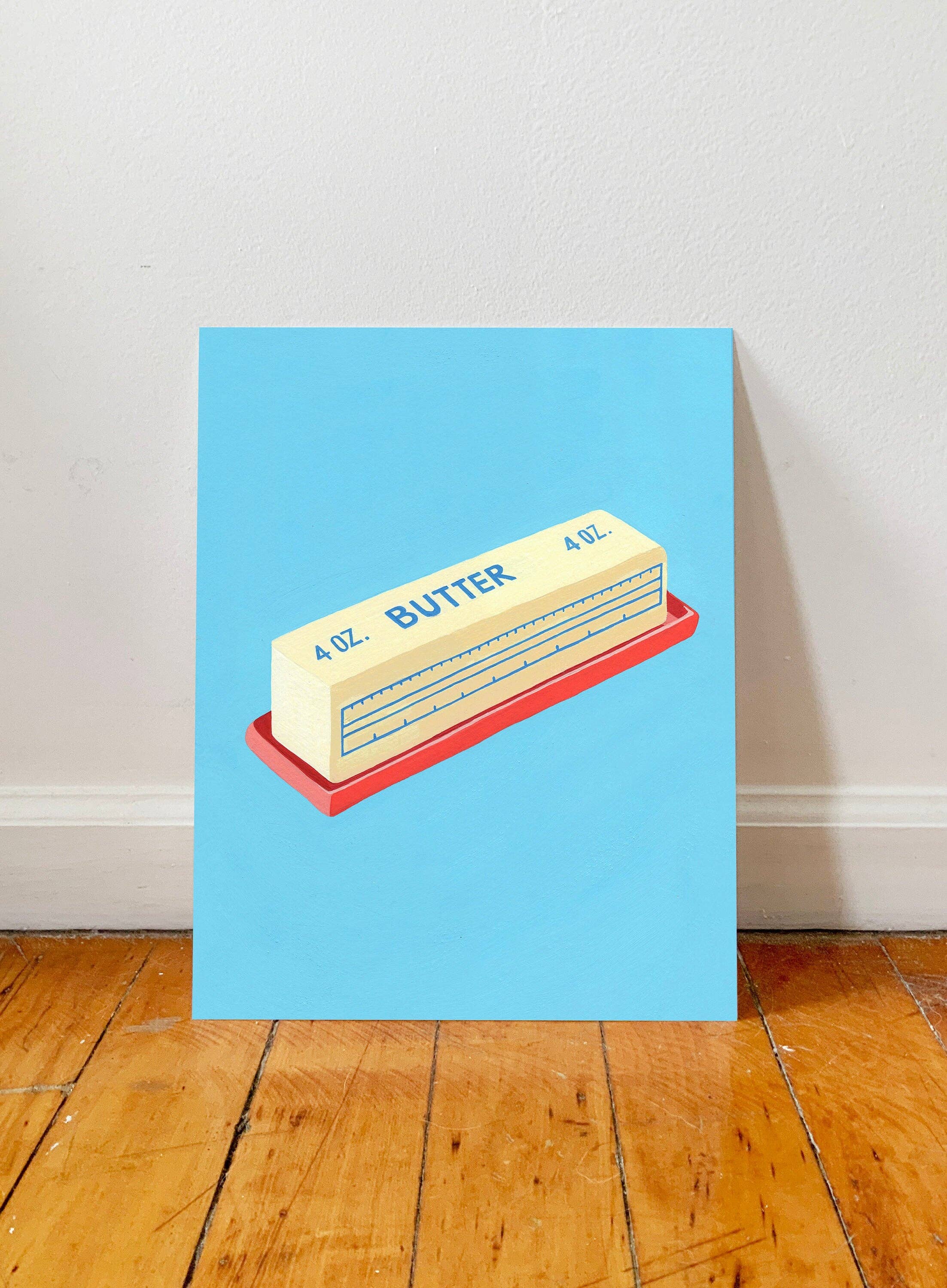 Butter Art Print, Food Wall Art, Funny Food Art