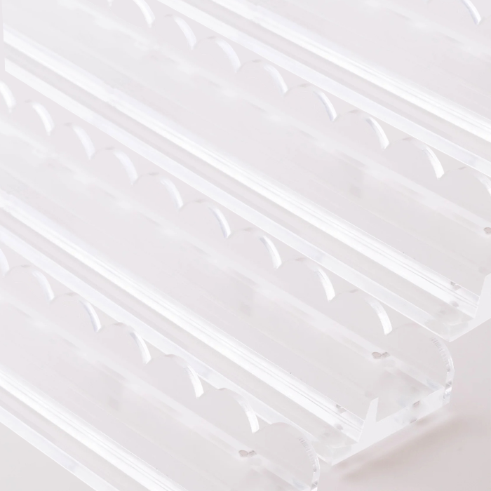 20" Clear Acrylic Scalloped Mahjong Rack & Pushers | Premium American Mahjong Rack Set