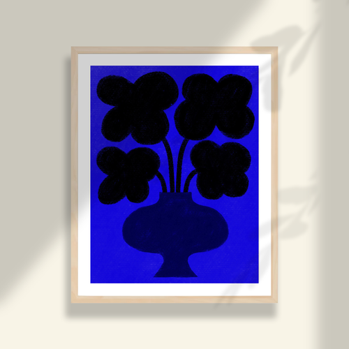 Black and Blue Art Print