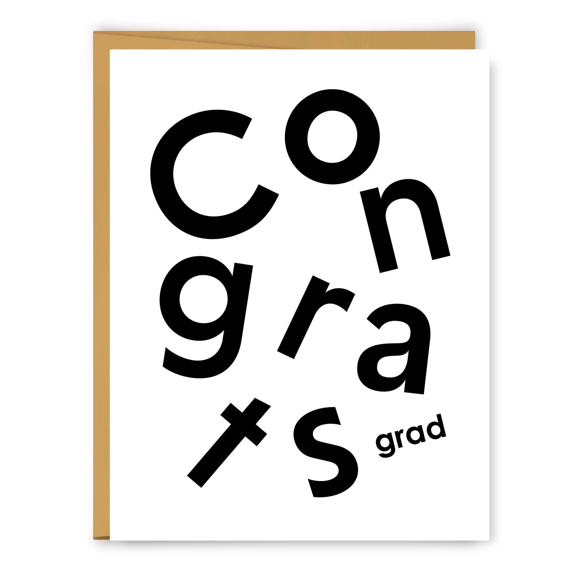 Congrats Grad Scandi Graduation Greeting Card