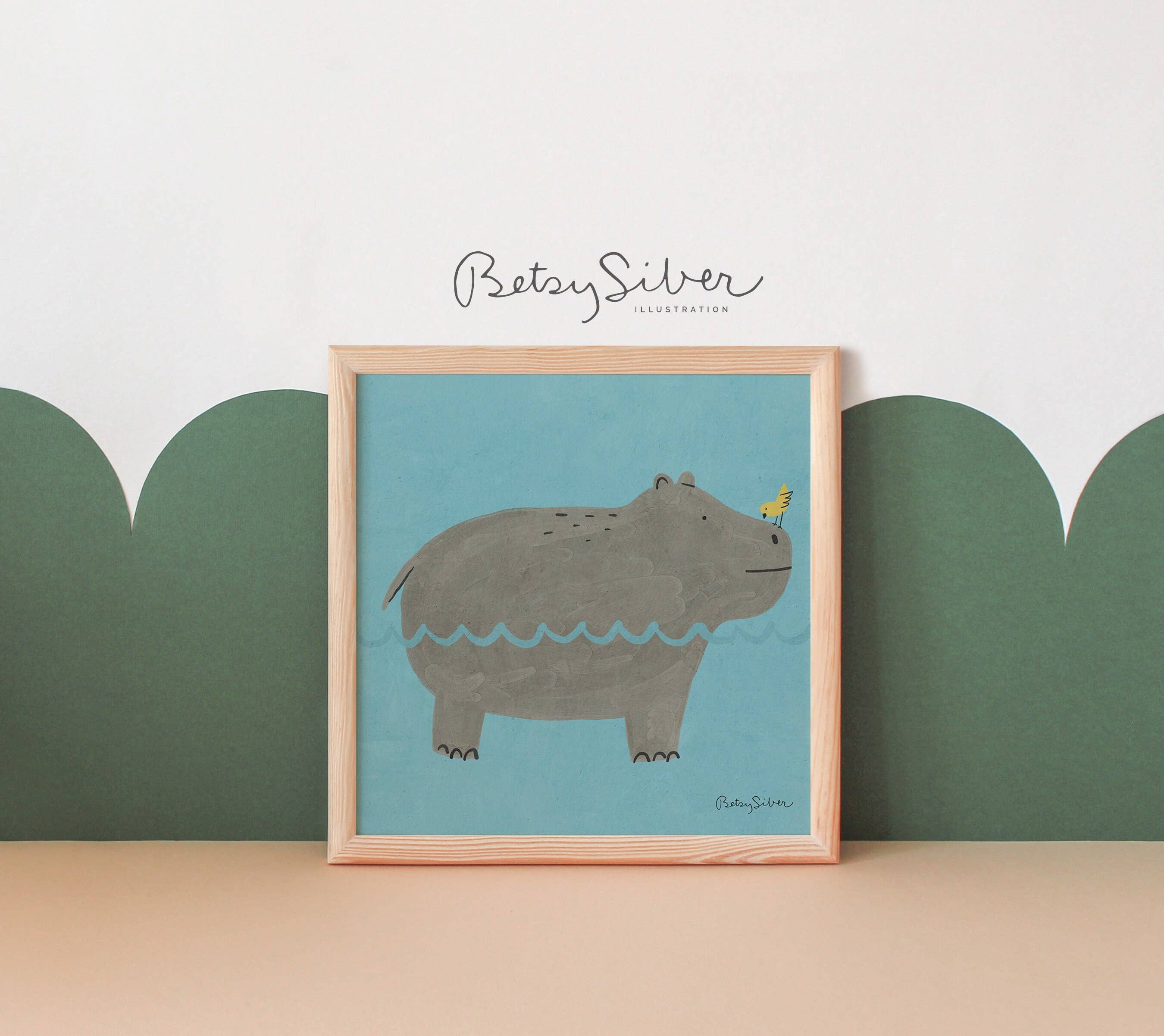 Hippo Art Print