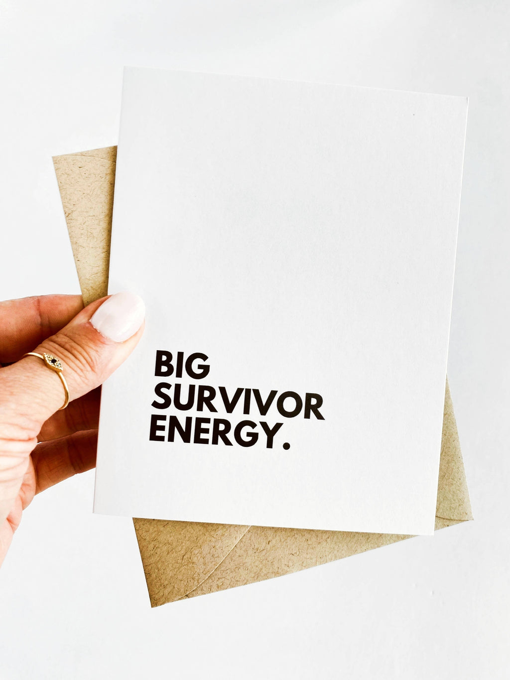 Big Survivor Energy Cancer Support Card Chemo Greeting Card