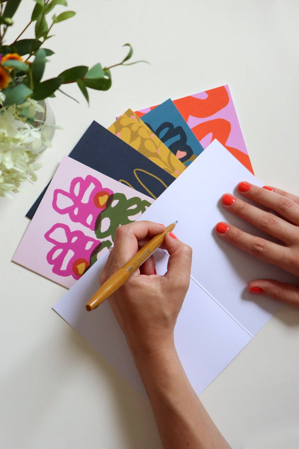Florals, folded card pack