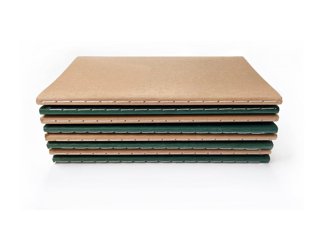 Blank Mini Saddle Stitch Notebooks | Stitched Booklets: Burgundy