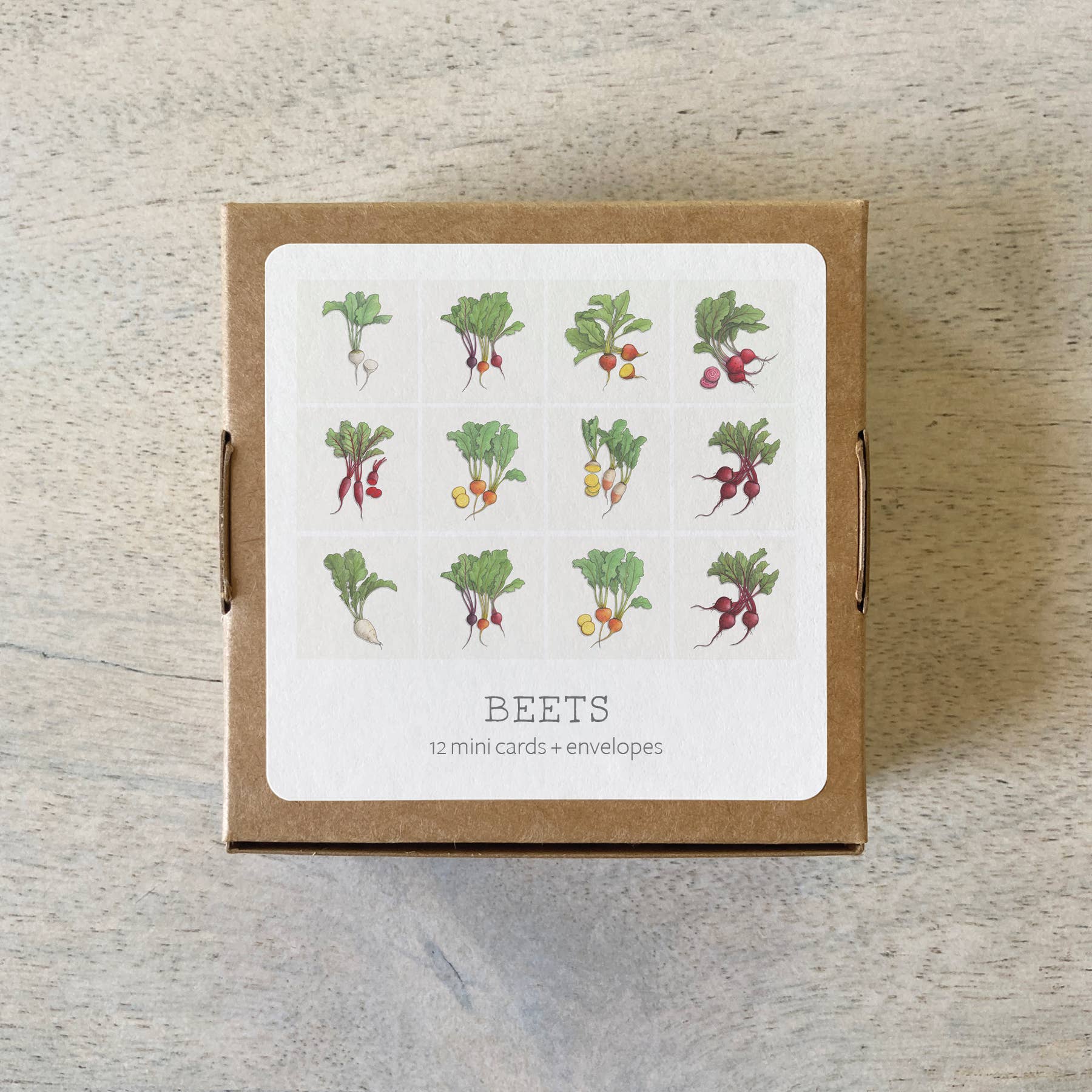 Mini Cards Set / Vegetables . Beets