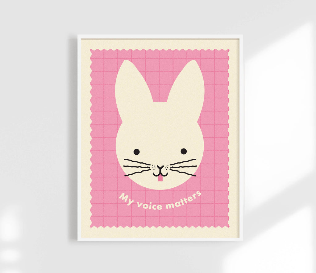 My Voice Matters Print  - Kids Animal Affirmation Art