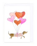"Dachshund Valentine" | Blank Card | Valentine's Day Card