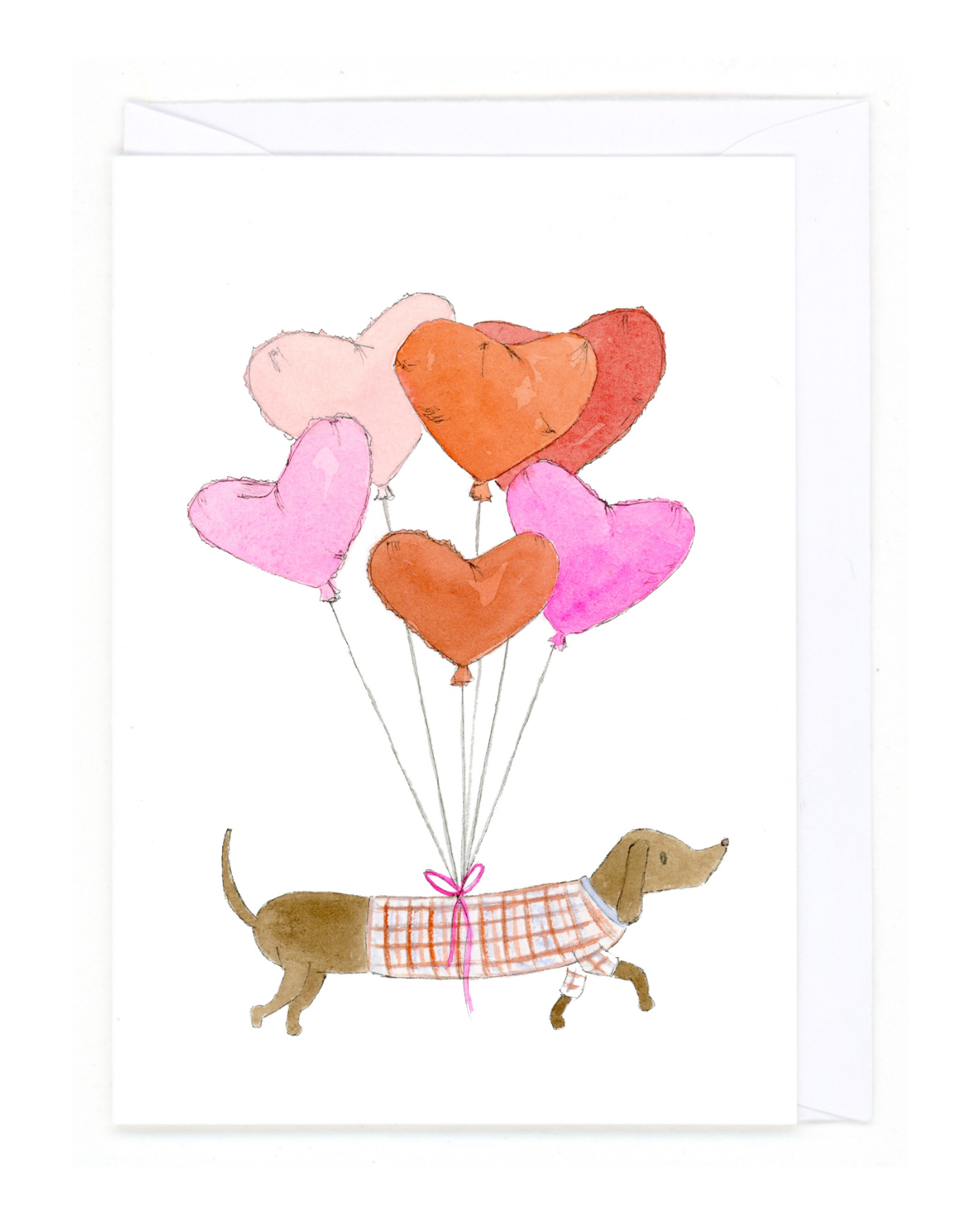 "Dachshund Valentine" | Blank Card | Valentine's Day Card