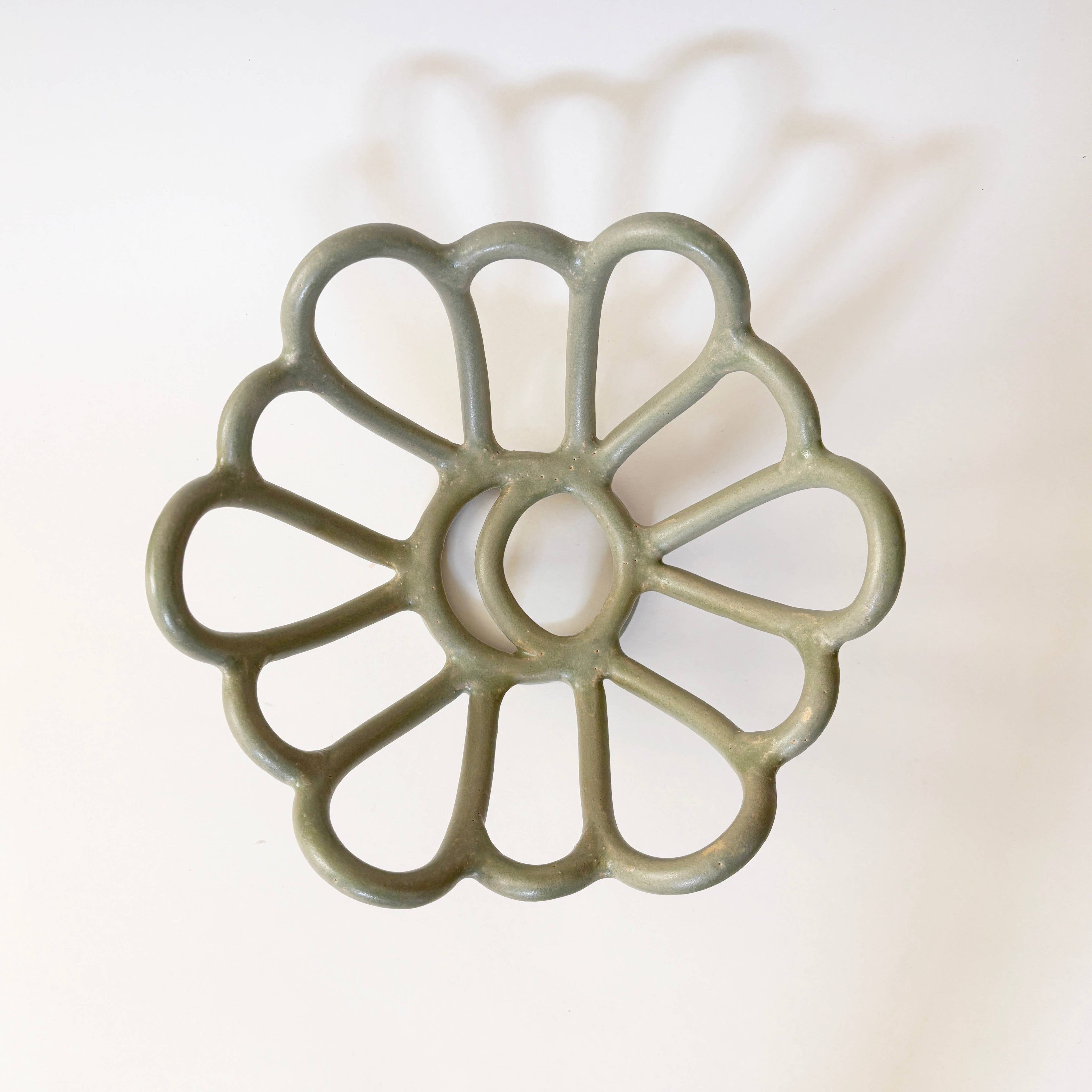 Scallop Coil Pedestal Fruit Bowl - Spring Green