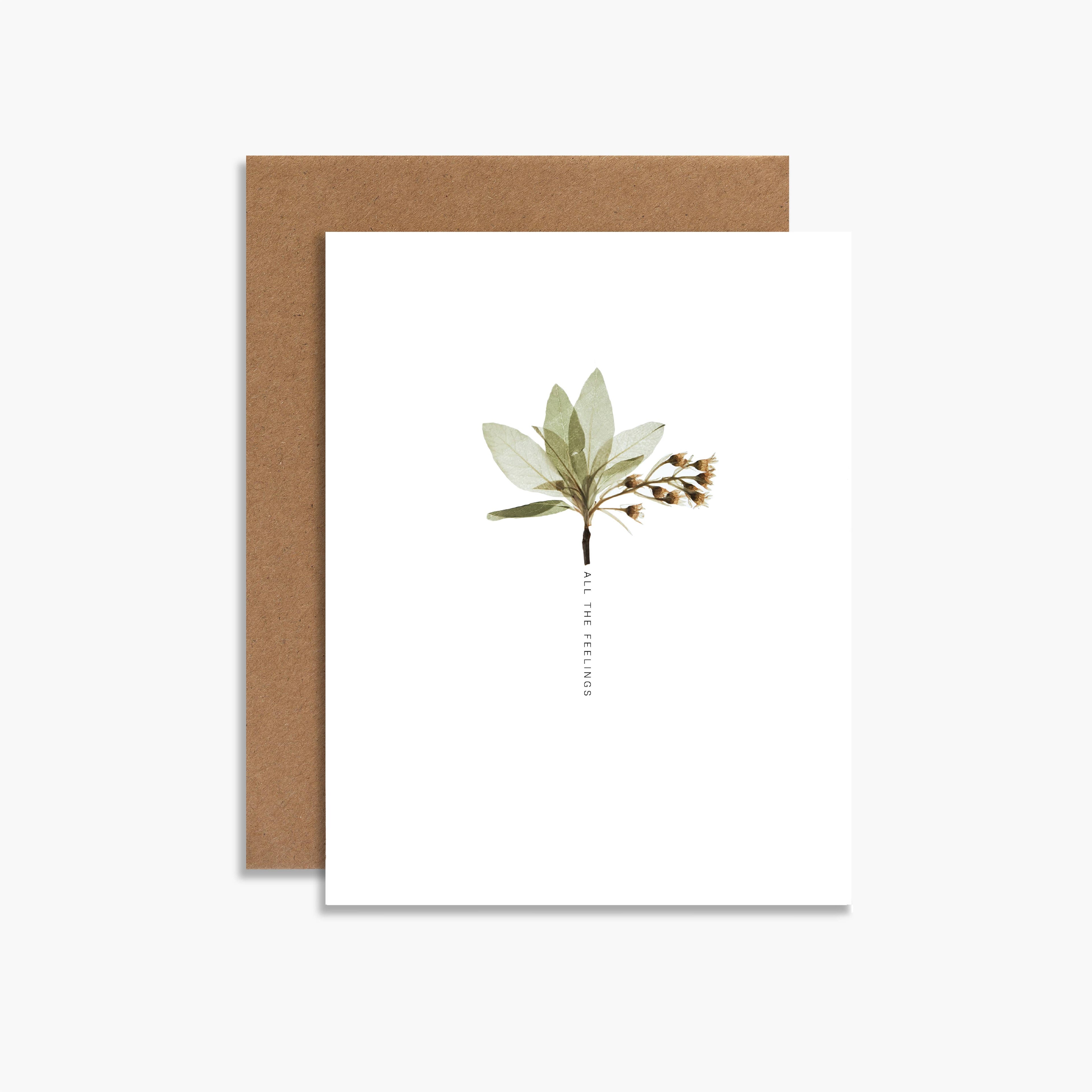 All The Feelings Botanical Love Card Anniversary Greeting