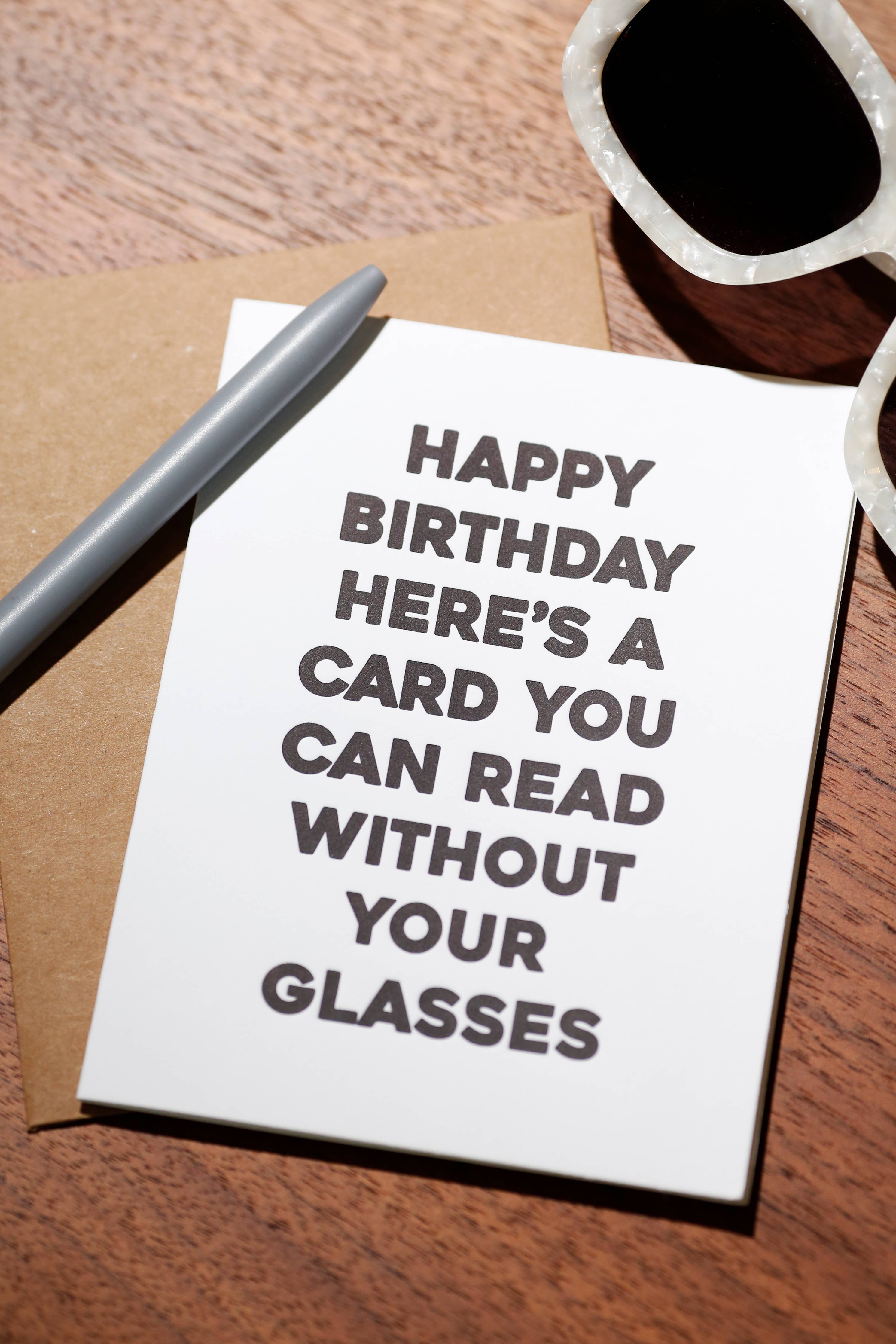 Glasses Funny Greeting Card - Birthday Humor