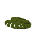 Merino Wool Felt Medium Monstera Leaf Trivet Loden Green