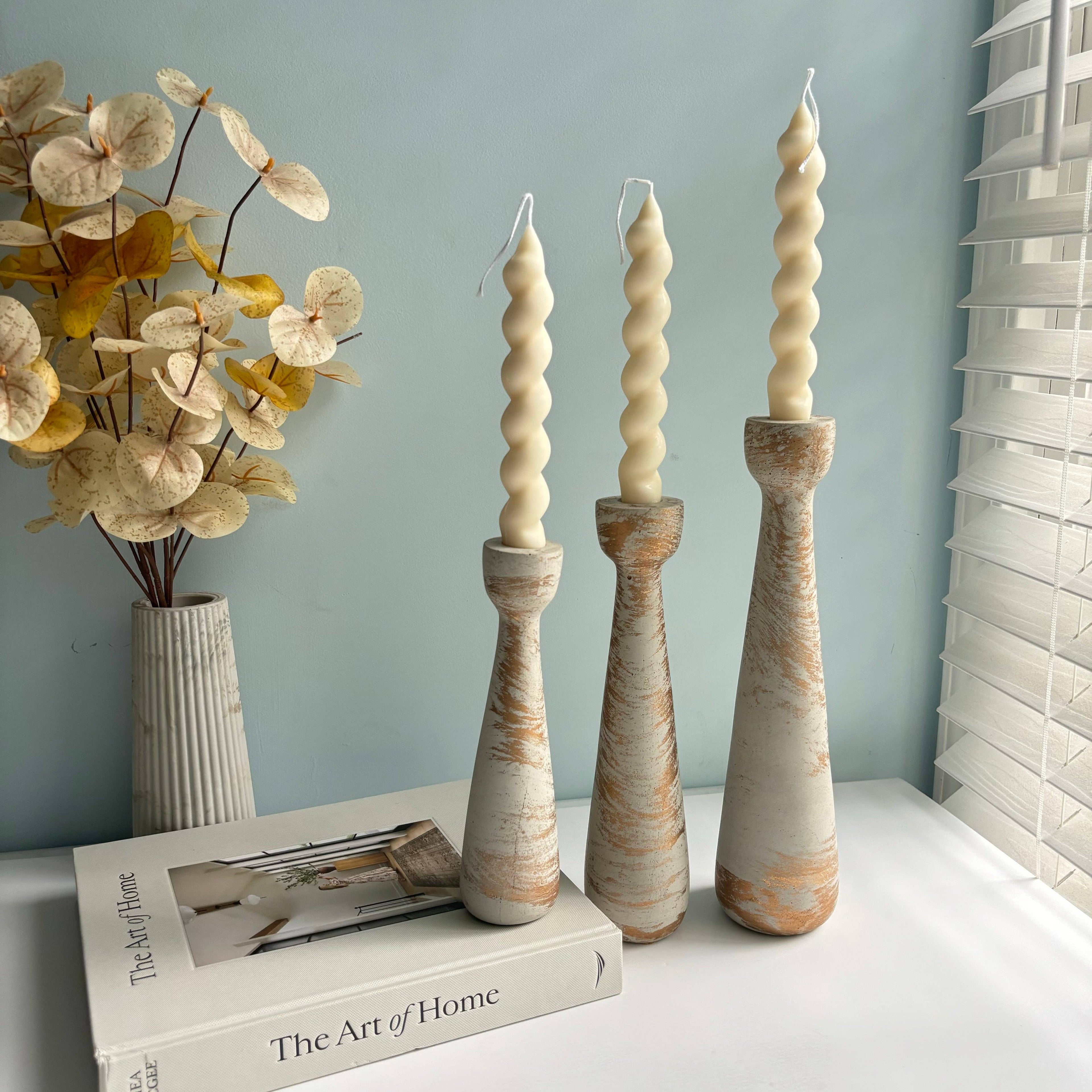 Candelabras- Taper Candle Trio |Taper Candle Holder Set of 3