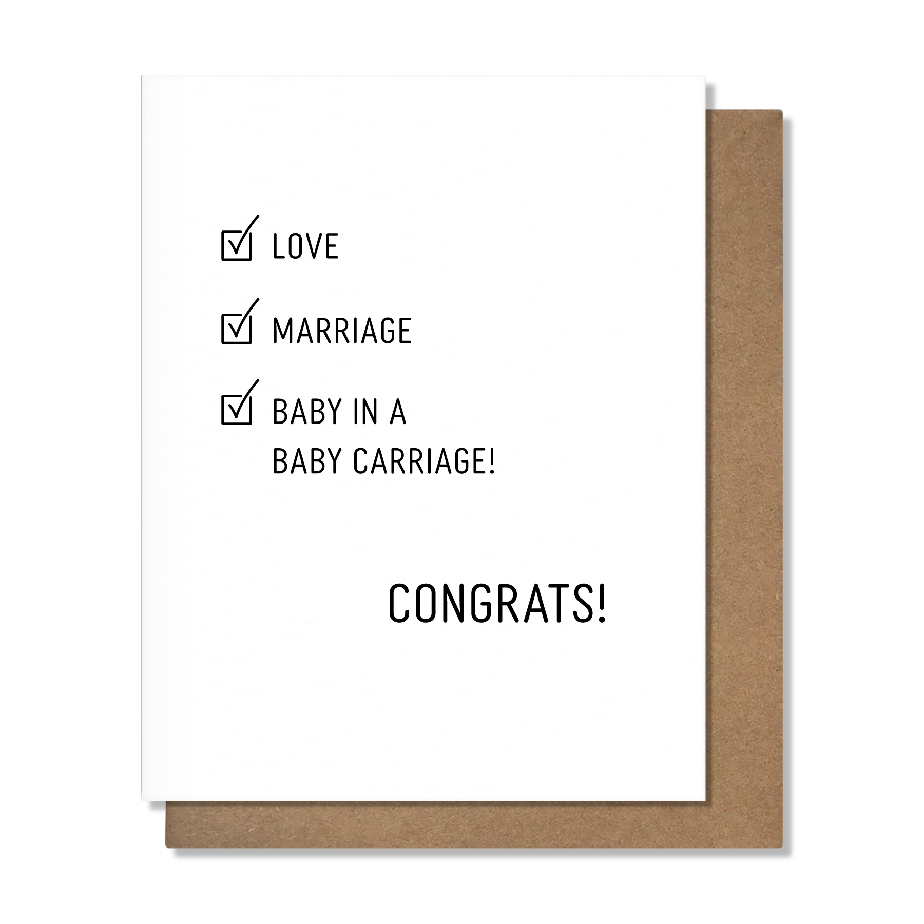 Baby Checklist - Baby Card